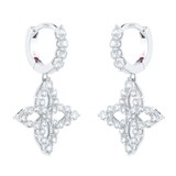 Roberto Coin Diamond Princess 18ct White Gold 1.26ct Diamond Drop Earrings