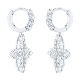 Roberto Coin Diamond Princess 18ct White Gold 1.26ct Diamond Drop Earrings