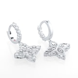 Roberto Coin Diamond Princess 18ct White Gold 1.26ct Diamond Drop Earrings