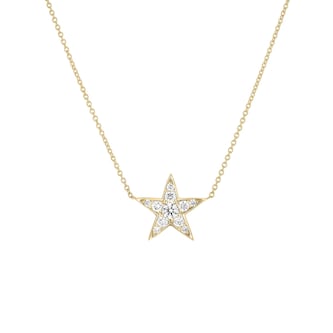 Roberto Coin 18K Yellow Gold Tiny Treasures Diamond 5 Point Star Necklace Roberto Coin 18K Yellow Gold Tiny Treasures Diamond 5 Point Star Necklace