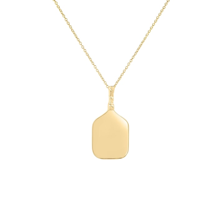 Roberto Coin 18K Yellow Gold Tiny Treasures Polished Pickle Ball Racket Necklace