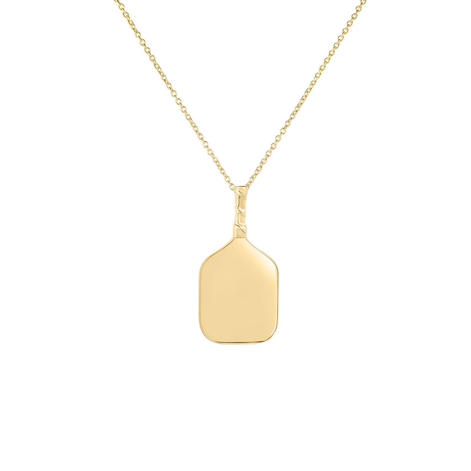 Roberto Coin 18K Yellow Gold Tiny Treasures Polished Pickle Ball Racket Necklace