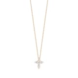 Roberto Coin 18K Rose Gold Tiny Treasures Diamond Baby Cross Necklace