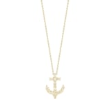 Roberto Coin 18K Yellow Gold Tiny Treasures Diamond Anchor Necklace