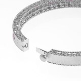 Roberto Coin Exclusive Venetian Princess 18ct White Gold Pink Sapphire & 0.11ct Diamond Bangle