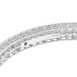 Roberto Coin Exclusive Venetian Princess 18ct White Gold Pink Sapphire & 0.11ct Diamond Bangle