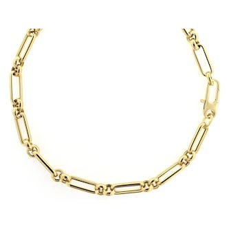 Roberto Coin 18K Yellow Gold Designer Gold Mixed Link Chain Necklace
