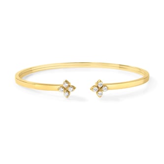 Roberto Coin 18K Yellow Gold Love In Verona Diamond Bangle