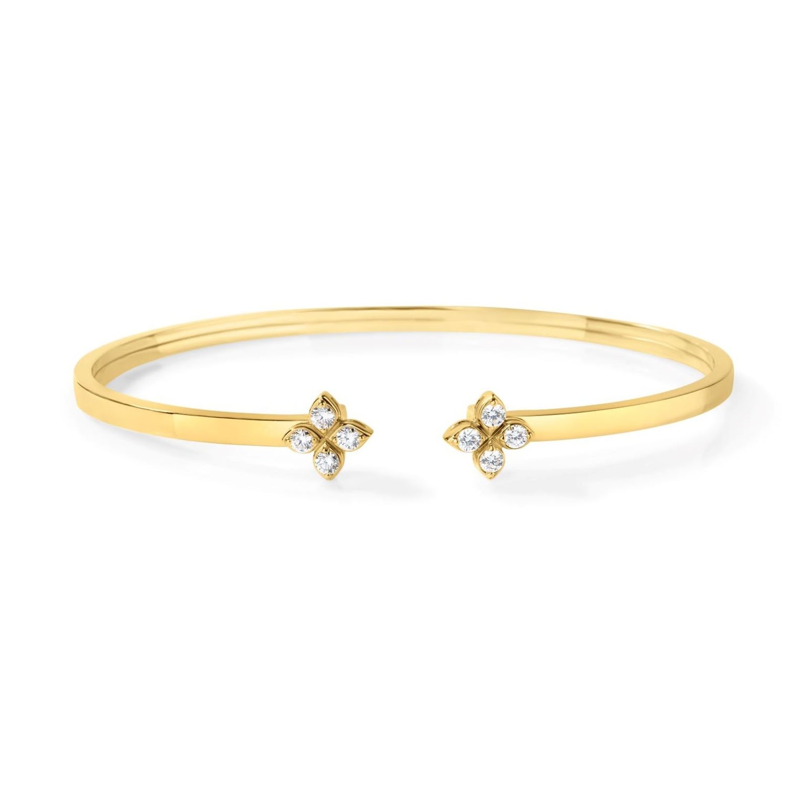 Roberto Coin 18K Yellow Gold Love In Verona Diamond Bangle