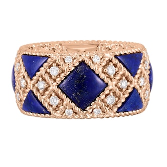 Roberto Coin 18K Yellow Gold Palazzo Ducale Diamond & Blue Lapis Ring - Size 6 Roberto Coin 18K Yellow Gold Palazzo Ducale Diamond & Blue Lapis Ring - Size 6
