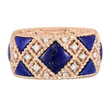 Roberto Coin 18K Yellow Gold Palazzo Ducale Diamond & Blue Lapis Ring - Size 6