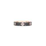 Roberto Coin 18K Rose Gold Love In Verona Black & White Diamond Ring - Ring Size 6.5