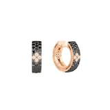 Roberto Coin 18K Rose Gold Love In Verona Black & White Diamond Hoop Earrings