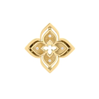 Roberto Coin 18K Yellow Gold Venetian Princess Pirouette Diamond & Mother Of Pearl Flower Ring