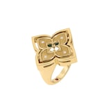 Roberto Coin 18K Yellow Gold Venetian Princess Pirouette Diamond & Mother Of Pearl Flower Ring