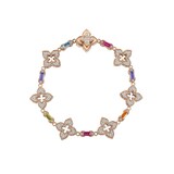 Roberto Coin 18K Rose Gold Venetian Princess Carnival Pave Diamond & Mixed Gemstones Bracelet