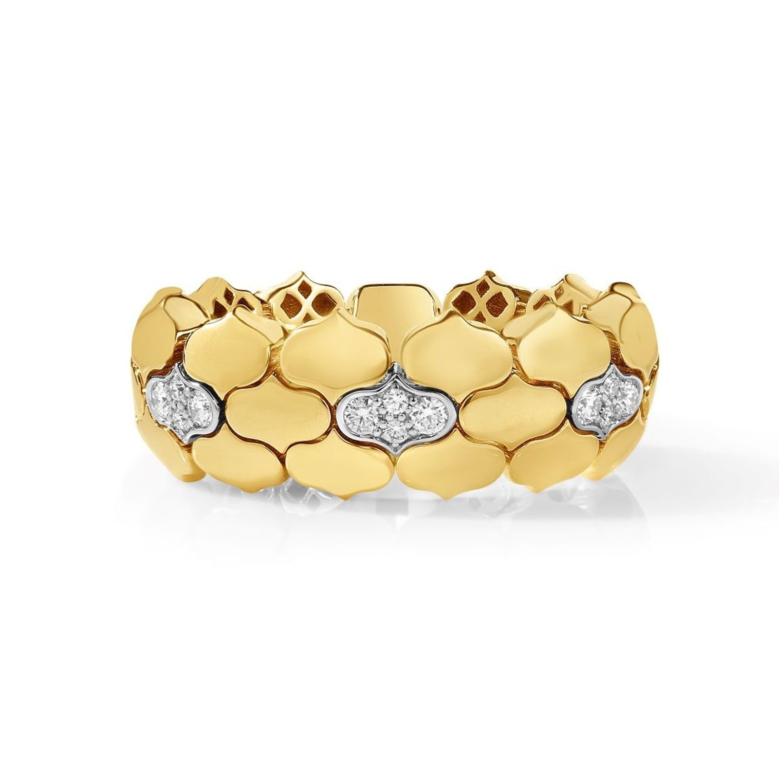 Roberto Coin 18K Yellow Gold Cobra Diamond Flexible Ring - Size 6 Roberto Coin 18K Yellow Gold Cobra Diamond Flexible Ring - Size 6