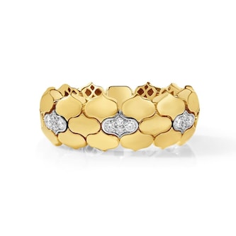 Roberto Coin 18K Yellow Gold Cobra Diamond Flexible Ring - Size 6.5