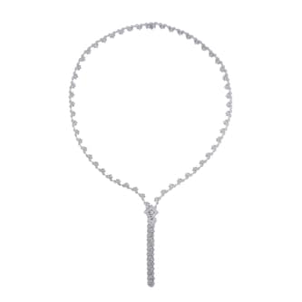 Roberto Coin 18K White Gold Venetian Princess Diamond Zipper Necklace