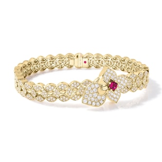 Roberto Coin 18K Yellow Gold Venetian Princess Diamond & Rubellite Bracelet Roberto Coin 18K Yellow Gold Venetian Princess Diamond & Rubellite Bracelet