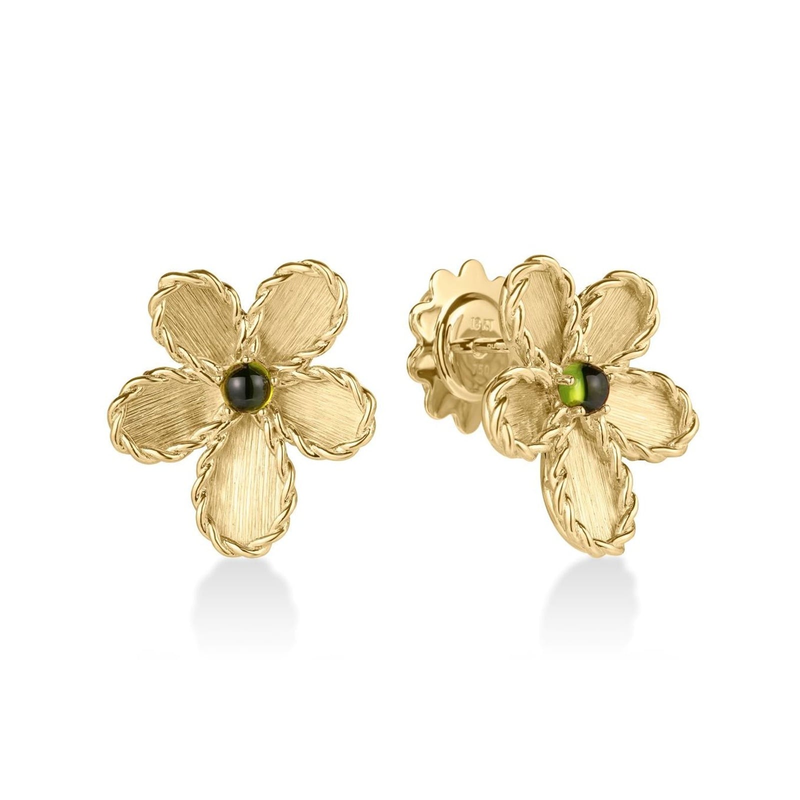 Roberto Coin 18K Yellow Gold Jasmine Green Tourmaline Flower Stud Earrings Roberto Coin 18K Yellow Gold Jasmine Green Tourmaline Flower Stud Earrings