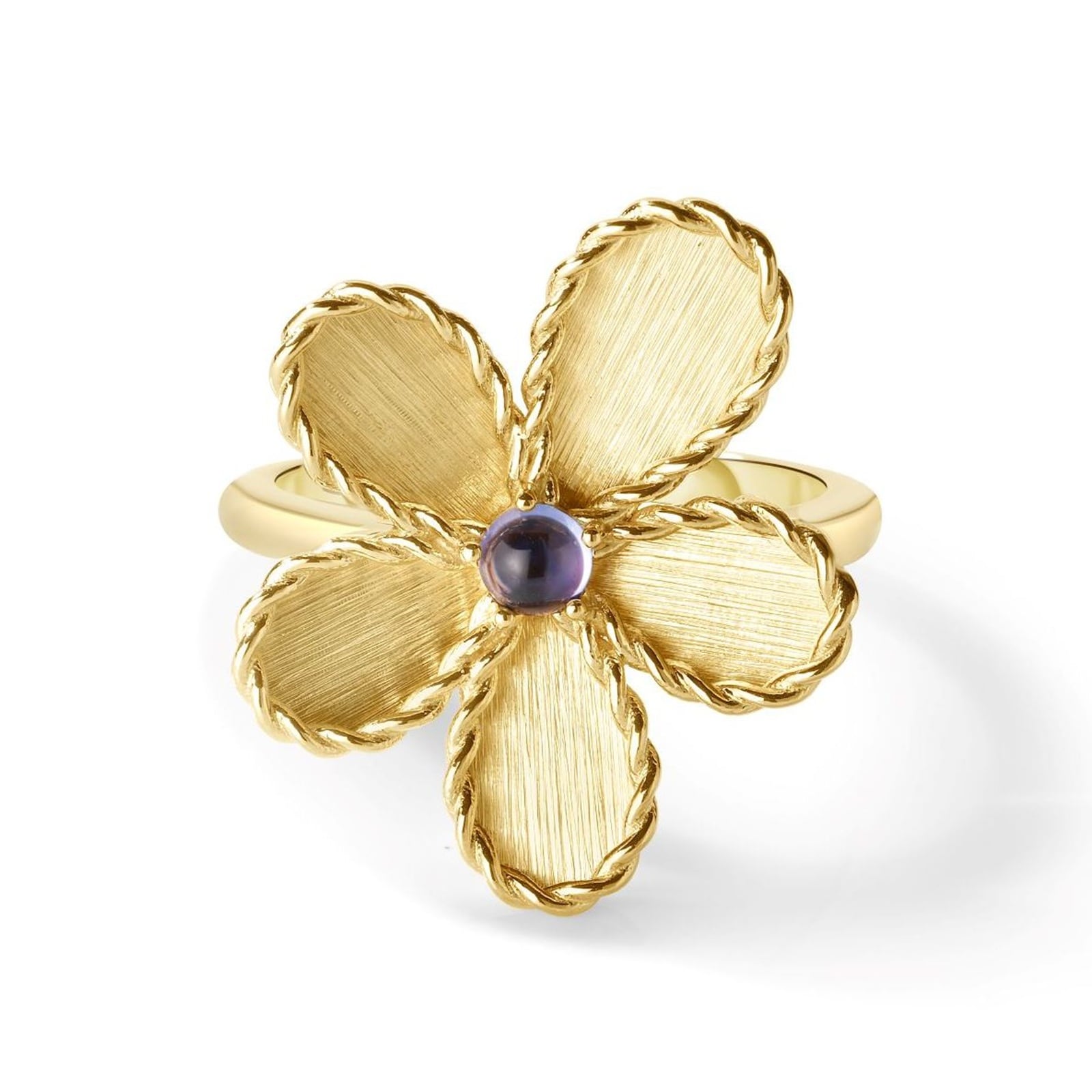 Roberto Coin 18K Yellow Gold Jasmine Blue Tanzanite Ring - Size 6.5 Roberto Coin 18K Yellow Gold Jasmine Blue Tanzanite Ring - Size 6.5