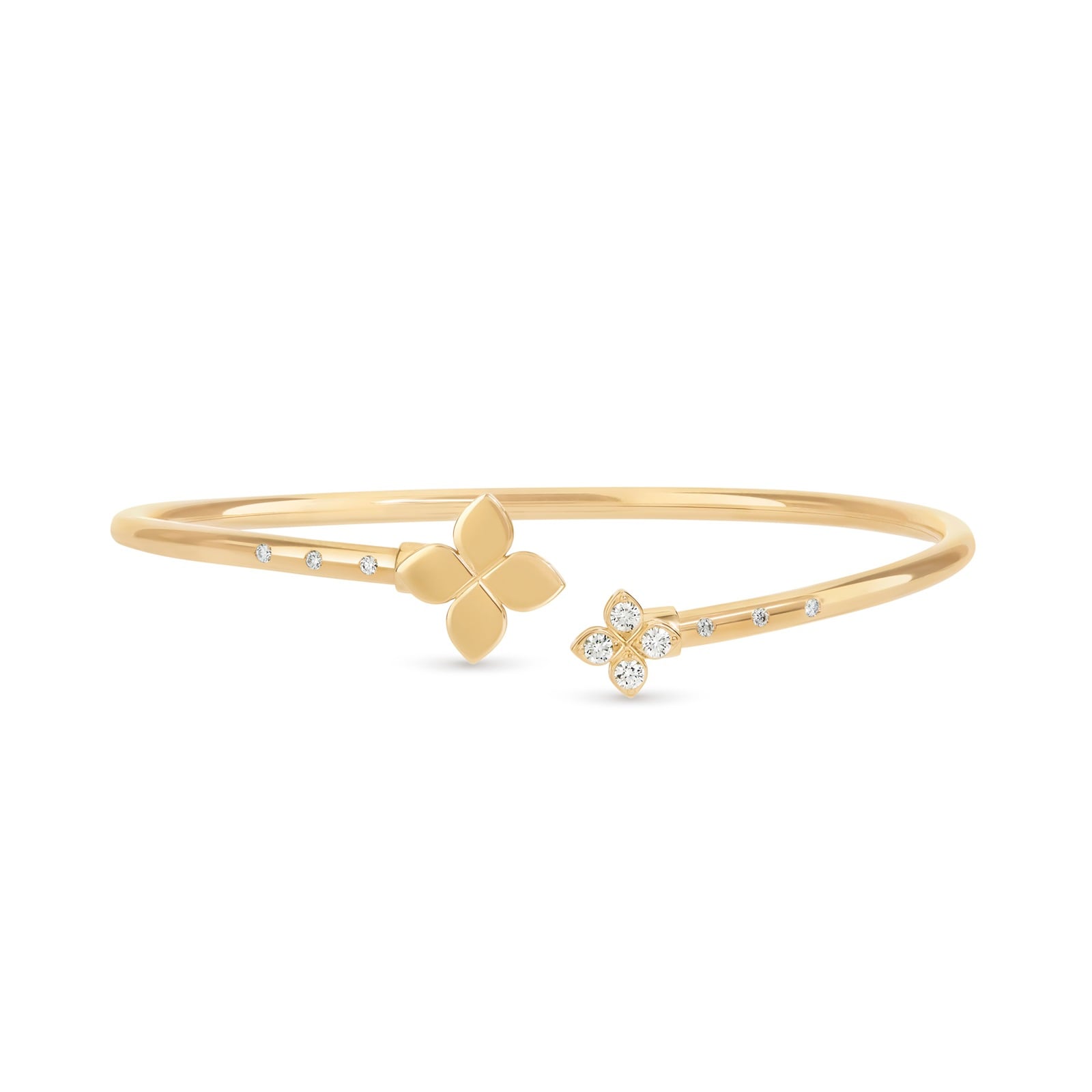 Roberto Coin Princess Flower 18ct Yellow Gold 0.15ct Diamond Bracelet Roberto Coin Princess Flower 18ct Yellow Gold 0.15ct Diamond Bracelet