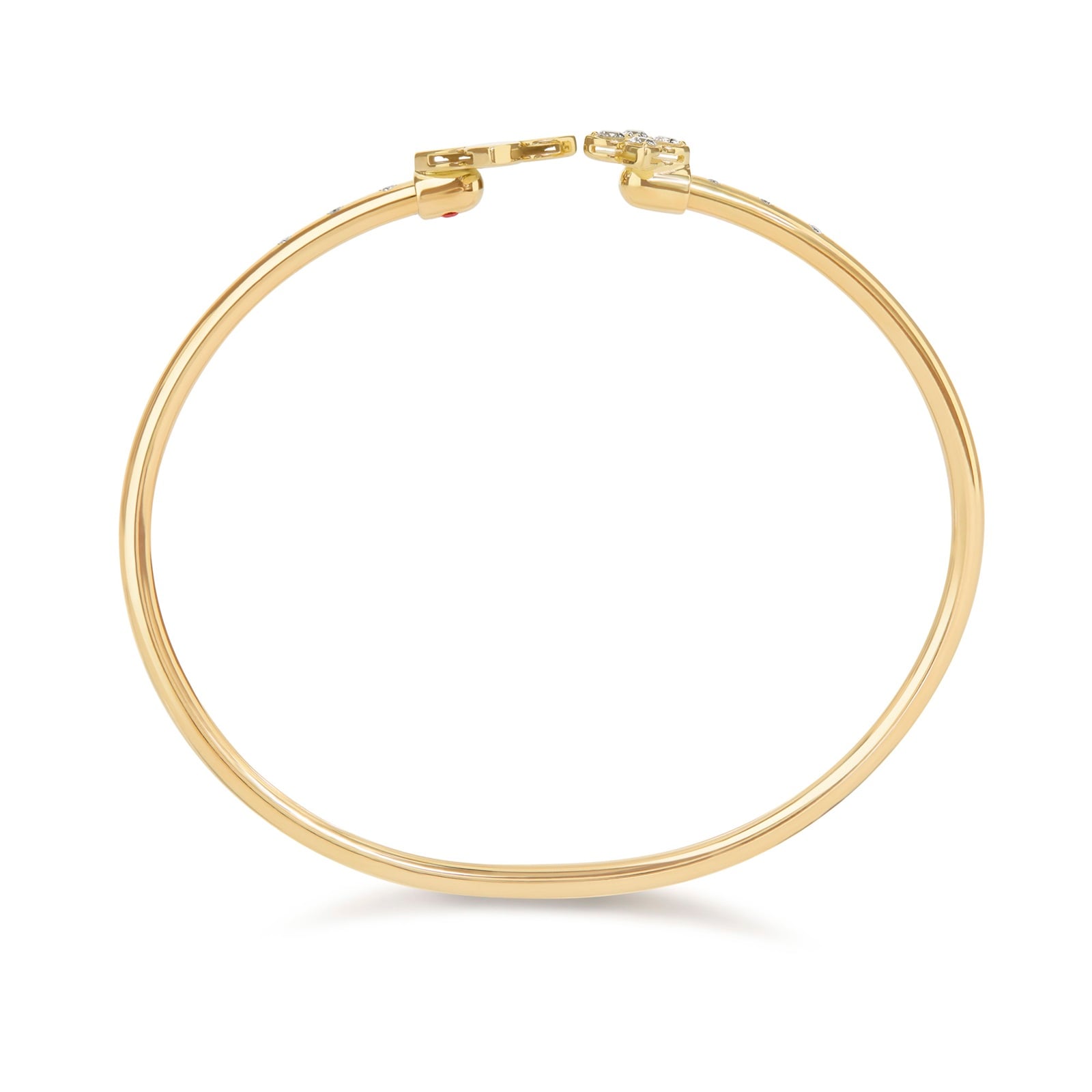 Roberto Coin Princess Flower 18ct Yellow Gold 0.15ct Diamond Bracelet