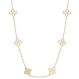 Roberto Coin Princess Flower 18ct Yellow Gold 0.03ct Diamond Necklace