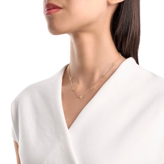 Roberto Coin Princess Flower 18ct Yellow Gold 0.03ct Diamond Necklace Roberto Coin Princess Flower 18ct Yellow Gold 0.03ct Diamond Necklace