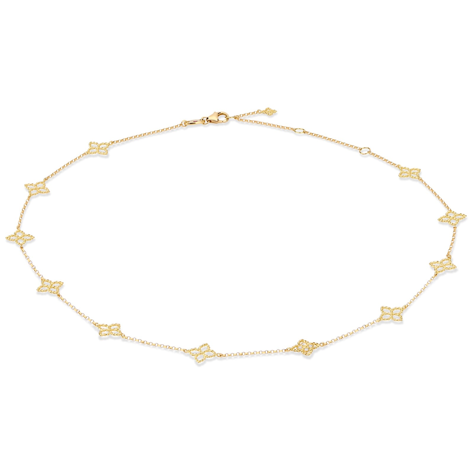 Roberto Coin Princess Flower 18ct Yellow Gold 0.03ct Diamond Necklace Roberto Coin Princess Flower 18ct Yellow Gold 0.03ct Diamond Necklace