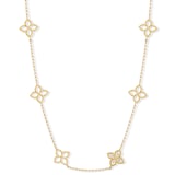 Roberto Coin Princess Flower 18ct Yellow Gold 0.03ct Diamond Necklace