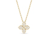 Roberto Coin Princess Flower 18ct Yellow Gold 0.20ct Diamond Necklace
