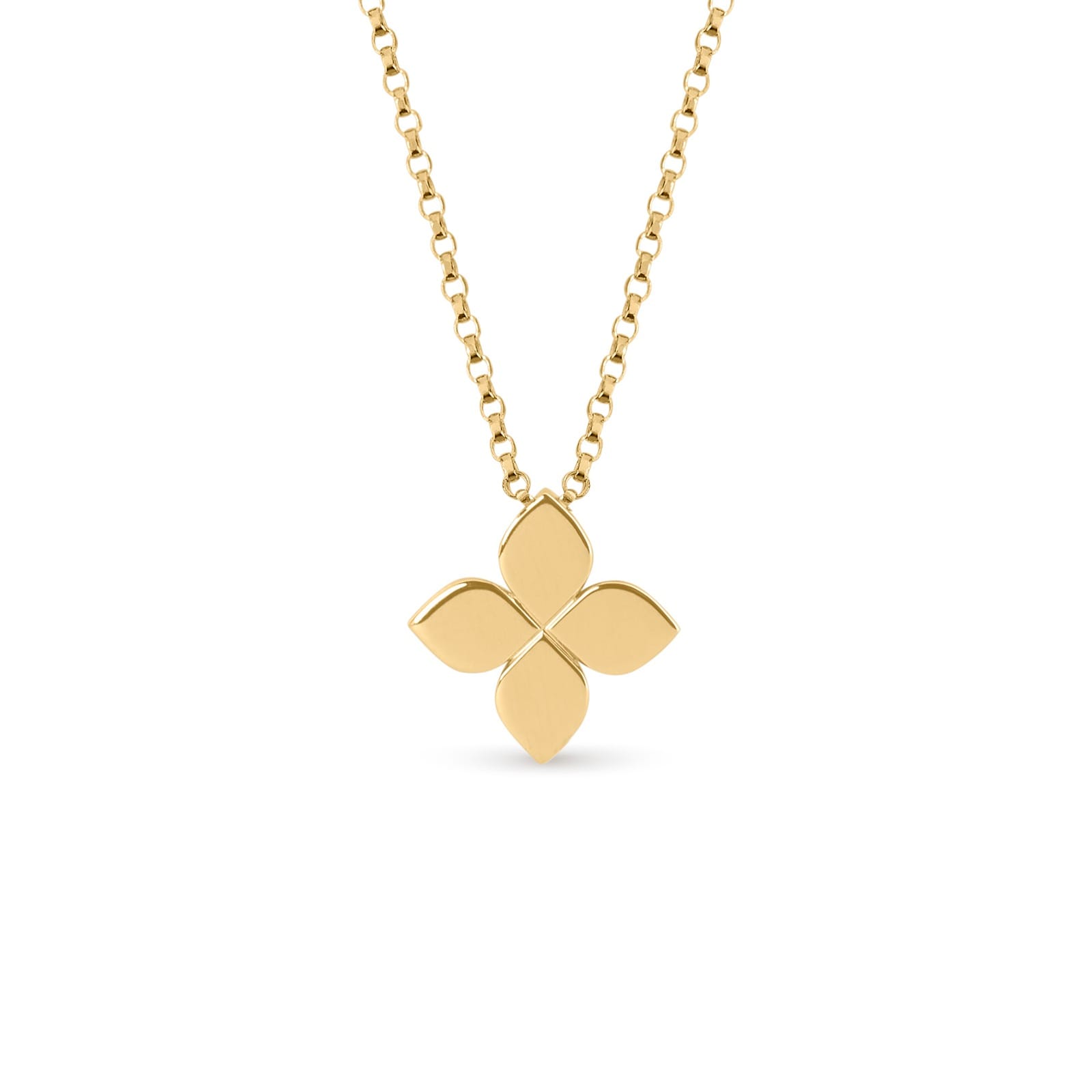 Roberto Coin Princess Flower 18ct Yellow Gold 0.20ct Diamond Necklace Roberto Coin Princess Flower 18ct Yellow Gold 0.20ct Diamond Necklace