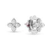 Roberto Coin Princess Flower 18ct White Gold 0.21ct Diamond Stud Earrings