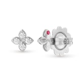 Roberto Coin Princess Flower 18ct White Gold 0.21ct Diamond Stud Earrings