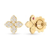Roberto Coin Princess Flower 18ct Yellow Gold 0.41ct Diamond Stud Earrings