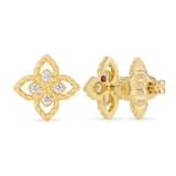 Roberto Coin Princess Flower 18ct Yellow Gold 0.07ct Diamond Stud Earrings
