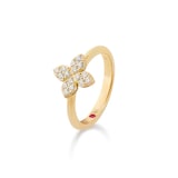 Roberto Coin Princess Flower 18ct Yellow Gold 0.20ct Diamond Ring