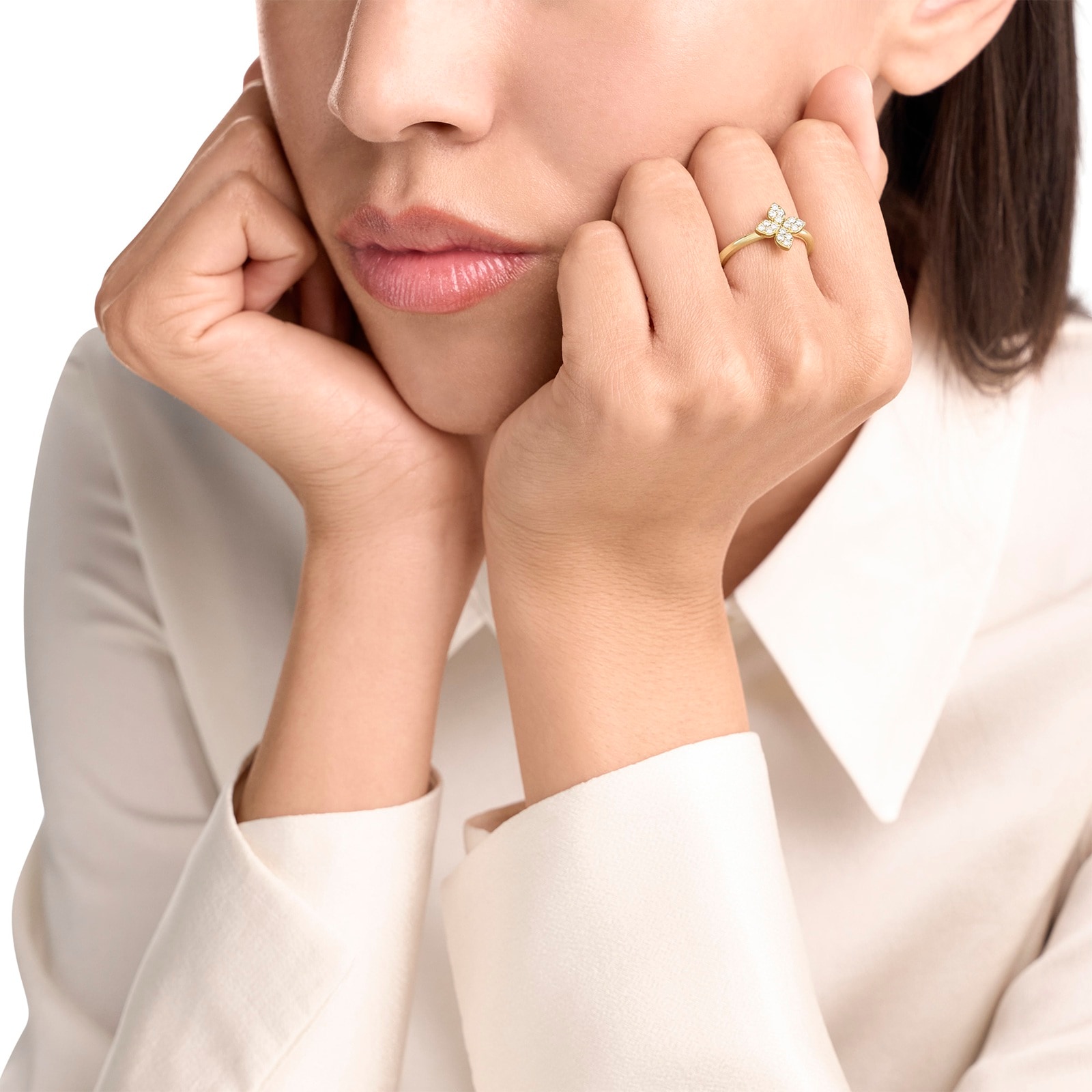 Roberto Coin Princess Flower 18ct Yellow Gold 0.20ct Diamond Ring Roberto Coin Princess Flower 18ct Yellow Gold 0.20ct Diamond Ring