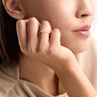 Roberto Coin Princess Flower 18ct White Gold 0.10ct Diamond Ring Roberto Coin Princess Flower 18ct White Gold 0.10ct Diamond Ring