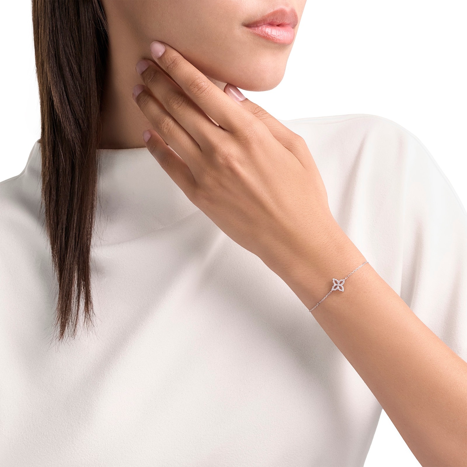 Roberto Coin Diamond Princess 18ct White Gold 0.16ct Diamond Bracelet