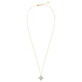 Roberto Coin Princess Flower 18ct Yellow Gold 0.09ct Diamond & Enamel Pendant Necklace