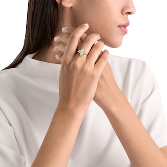 Roberto Coin Princess Flower 18ct Yellow Gold 0.09ct Diamond Ring