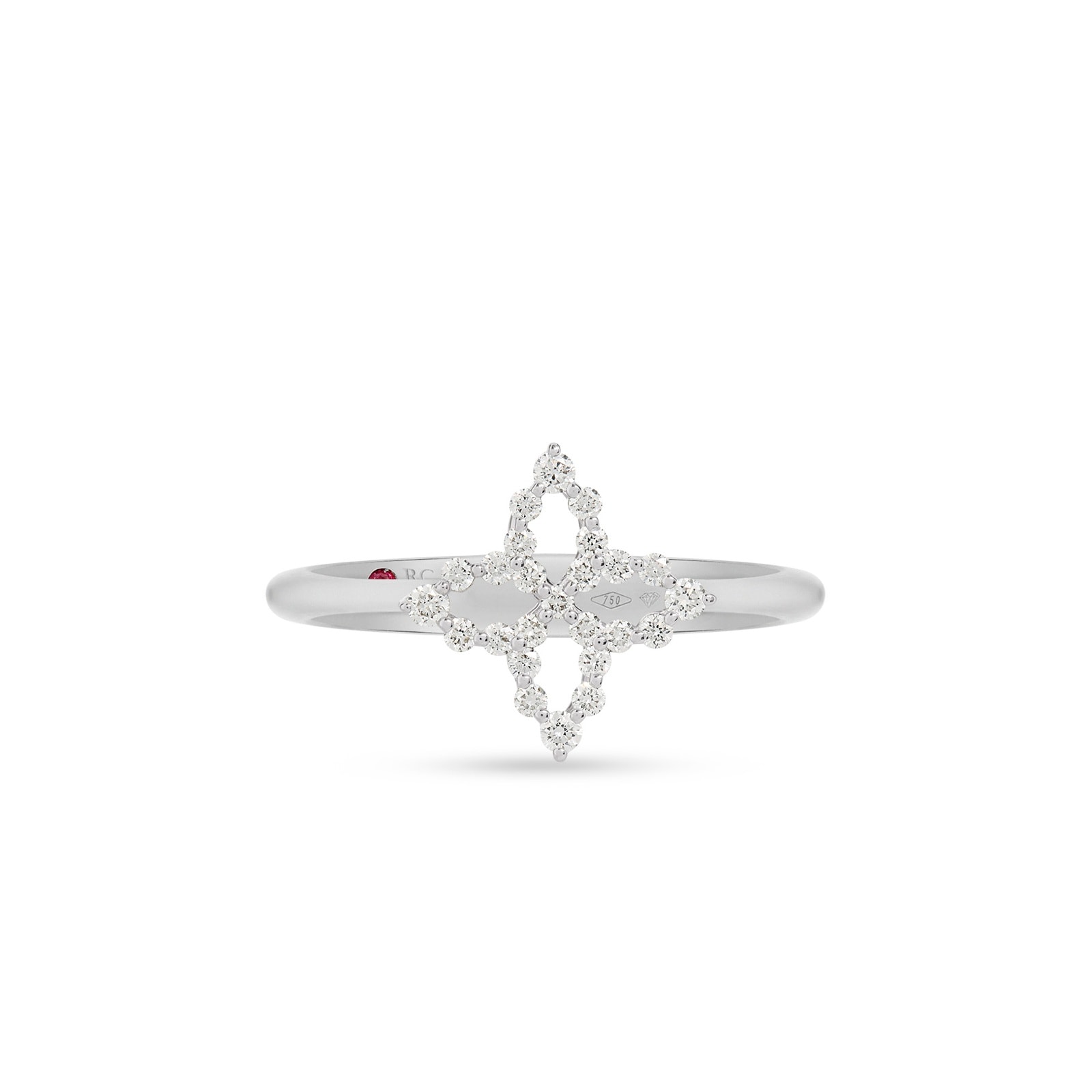 Roberto Coin Diamond Princess 18ct White Gold 0.16ct Diamond Ring Roberto Coin Diamond Princess 18ct White Gold 0.16ct Diamond Ring