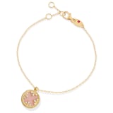 Roberto Coin Venetian Medallions 18ct Yellow Gold 0.06ct Diamond & Mother Of Pearl Bracelet