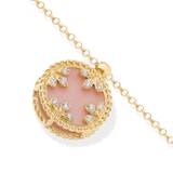 Roberto Coin Venetian Medallions 18ct Yellow Gold 0.06ct Diamond & Mother Of Pearl Bracelet