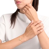 Roberto Coin Princess Flower 18ct Yellow Gold 0.06ct Diamond & Mother Of Pearl Bracelet