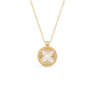 Roberto Coin Venetian Medallions 18ct Yellow Gold 0.06ct Diamond & Mother Of Pearl Pendant Necklace Roberto Coin Venetian Medallions 18ct Yellow Gold 0.06ct Diamond & Mother Of Pearl Pendant Necklace