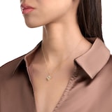 Roberto Coin Princess Flower 18ct Yellow Gold 0.09ct Diamond & Mother Of Pearl Pendant Necklace